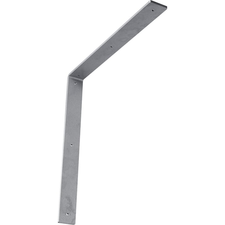 Ekena Millwork Hamilton Steel Bracket, Hammered Light Blue 2"W x 18"D x 18"H BKTM02X18X18HAHLB